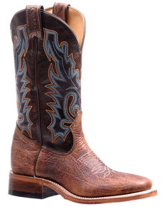 Boulet Women's Brown Western Boots - Wide Square Toe, Brown, hi-res
