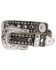 Image #1 - Blazin Roxx Women's Black Tooled Concho Belt, Black, hi-res