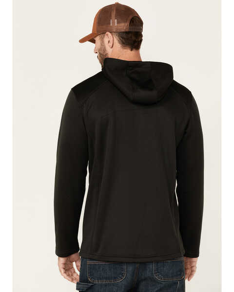 Image #4 - Hawx Men's Merrick Grid Back Zip-Front Fleece Hooded Work Jacket , Black, hi-res