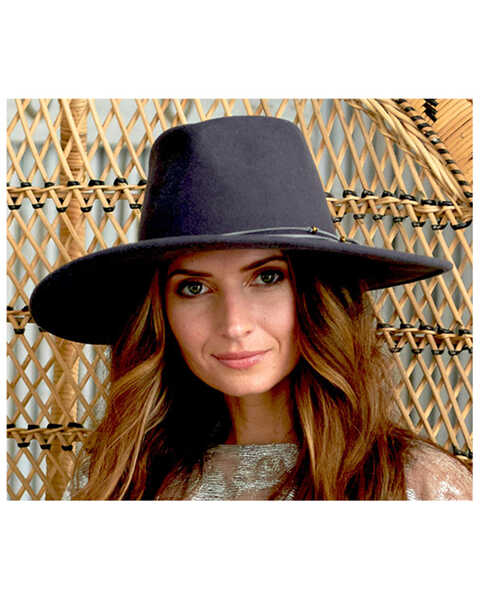 Image #2 - Nikki Beach Women's Gypsy Soul Felt Western Fashion Hat , Grey, hi-res