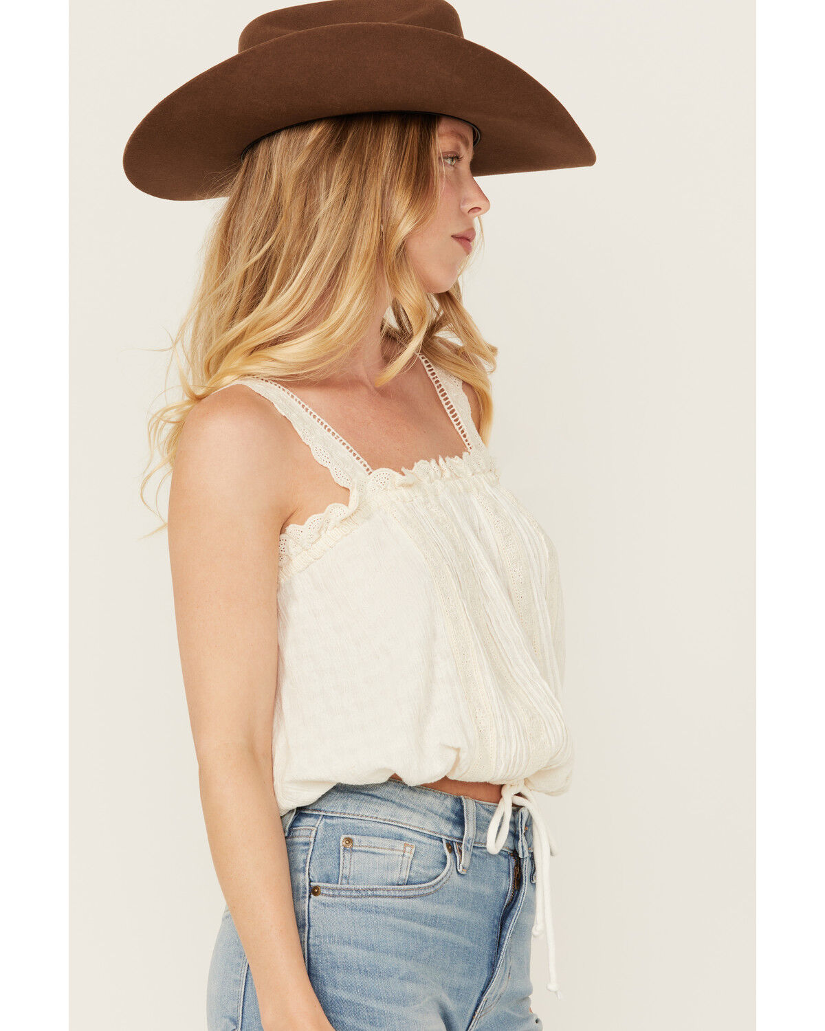 Image #2 - Free People Women's Because Of You Tank Top, Ivory, hi-res