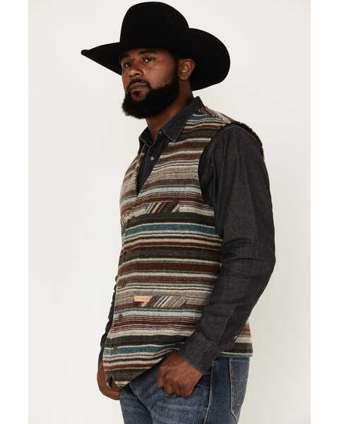 Image #2 - Powder River Outfitters Men's Serape Stripe Print Wool Vest, Rust Copper, hi-res