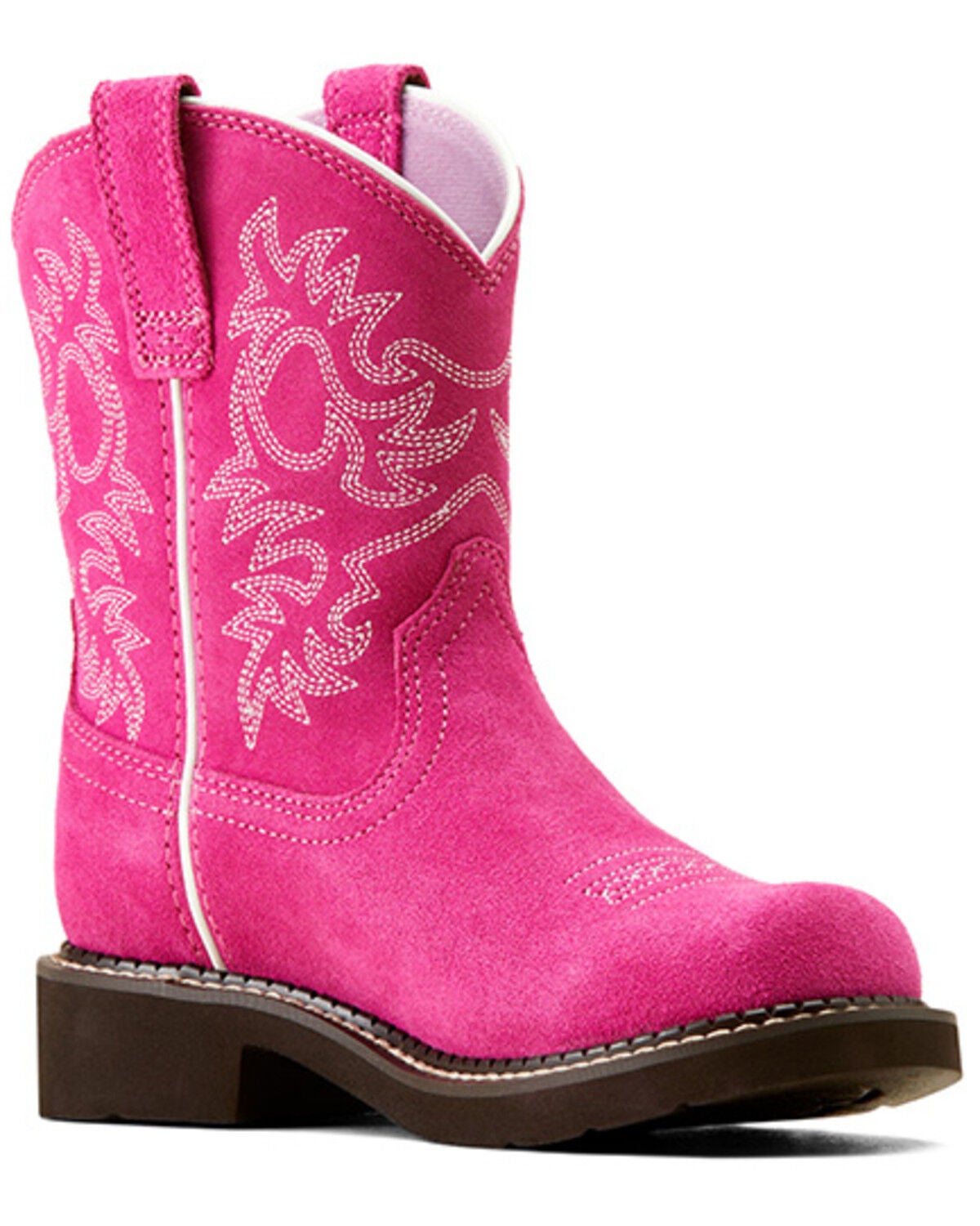 Ariat Girls' Fatbaby Western Boots - Round Toe, Hot Pink, hi-res