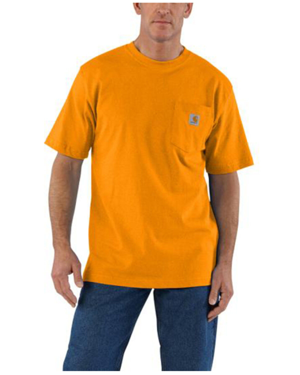 Image #1 - Carhartt Men's Solid Loose Fit Heavyweight Short Sleeve Pocket T-Shirt, Rust, hi-res