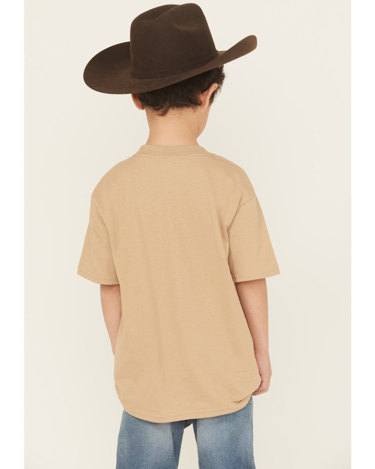 Image #4 - Cowboy Hardware Boys' Mexico Flag Bucking Bull Short Sleeve Graphic T-Shirt, Tan, hi-res