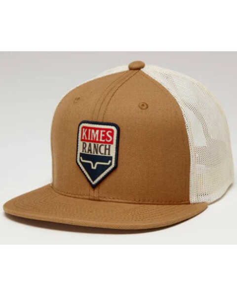 Kimes Ranch Men's Drop In Americana Logo Patch Ball Cap , Brown, hi-res