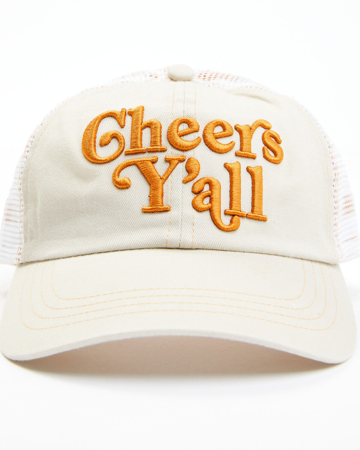 Image #1 - Idyllwind Women's Cheers Ya'll Embroidered Mesh-Back Ball Cap, Beige/khaki, hi-res