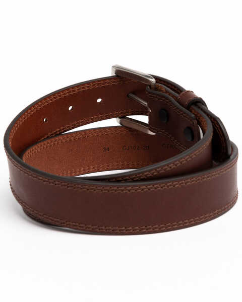 Image #2 - Hawx Men's Double-Stitched Work Belt, Brown, hi-res