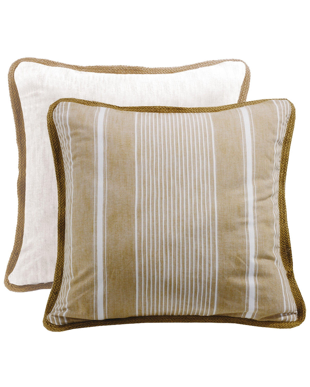 Image #1 - HiEnd Accents Newport Striped Reversible Euro Pillow Sham, White, hi-res