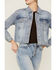 Image #3 - Cleo + Wolf Women's Wilshire Cropped Oversized Denim Jacket, Light Wash, hi-res