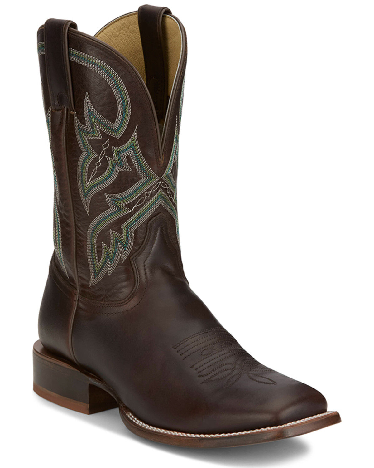 Image #1 - Tony Lama Men's Wray Western Boots - Broad Square Toe, Brown, hi-res