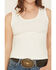 Image #3 - Shyanne Women's Pointelle Rib Knit Tank Top, White, hi-res