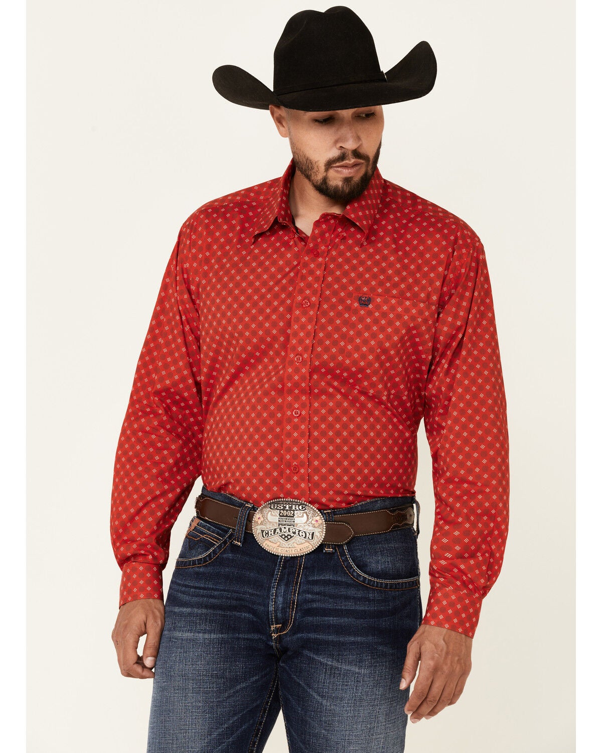 Long Sleeve Button-Down Western Shirt 