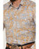 Image #3 - Rough Stock by Panhandle Men's Floral Paisley Print Long Sleeve Pearl Snap Stretch Western Shirt, Blue, hi-res