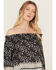 Image #2 - Wild Moss Women's Border Off The Shoulder Top, Blue, hi-res