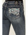 Image #2 - Grace in LA Women's Medium Wash Mid Rise Southwestern Print Pocket Stretch Bootcut Jeans, Medium Wash, hi-res