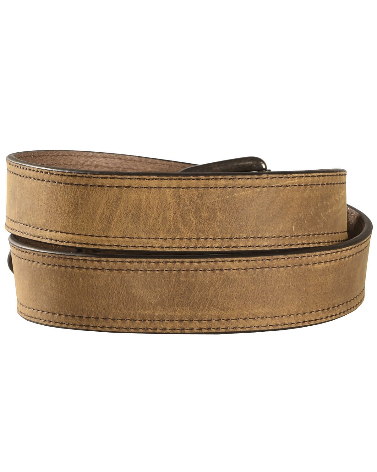 Image #2 - Ariat Men's Basic Jean Leather Belt, Brown, hi-res