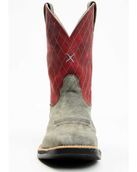 Image #4 - Twisted X Men's Tech X Performance Western Boot - Broad Square Toe , Red, hi-res