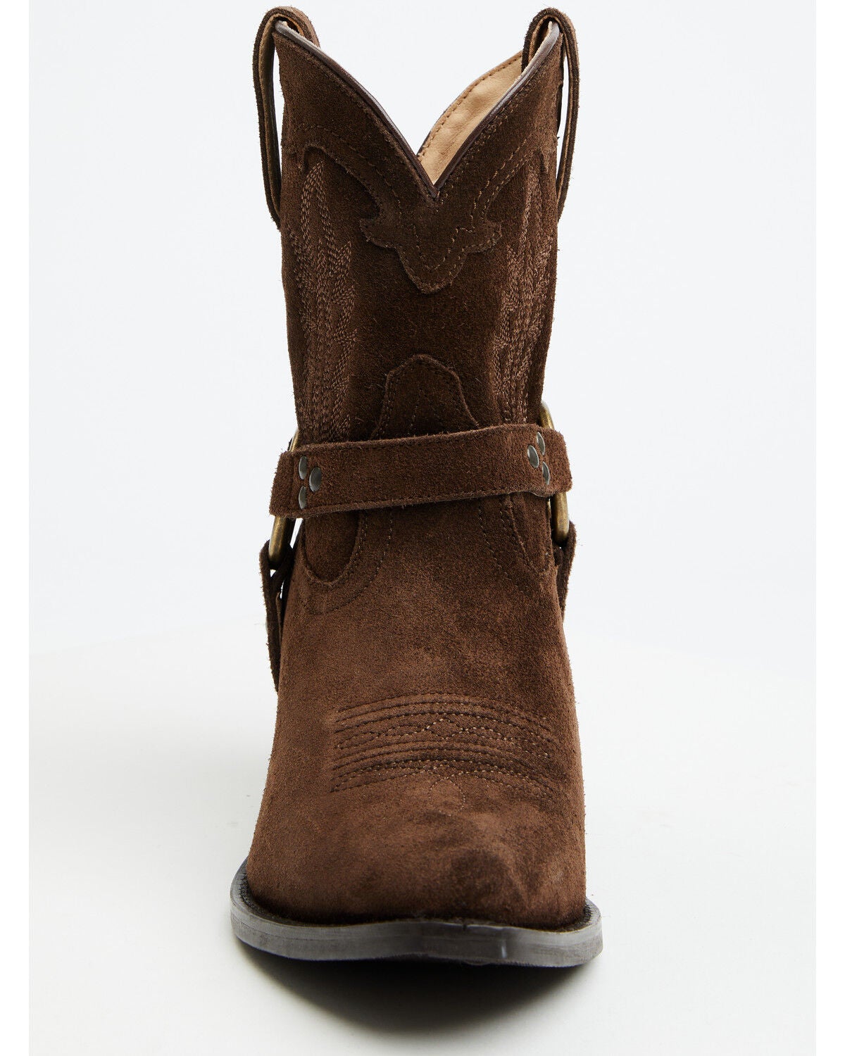 Image #4 - Idyllwind Women's Dust Rider Suede Western Booties - Snip Toe, Chocolate, hi-res