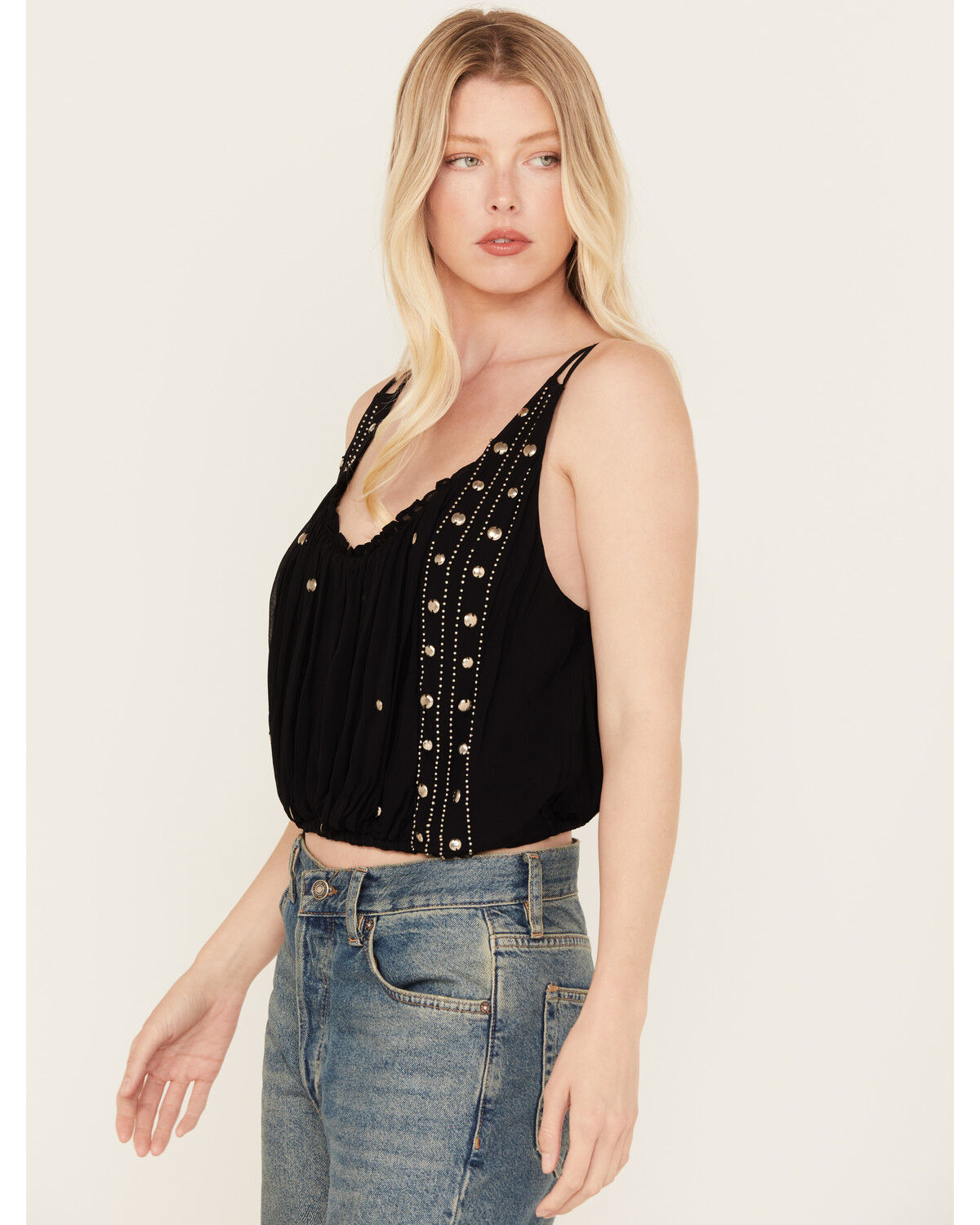 Image #2 - Free People Women's Virgo Tank Top, Black, hi-res