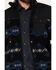 Image #3 - Wrangler Men's Mixed Sherpa Zip Jacket, Blue, hi-res