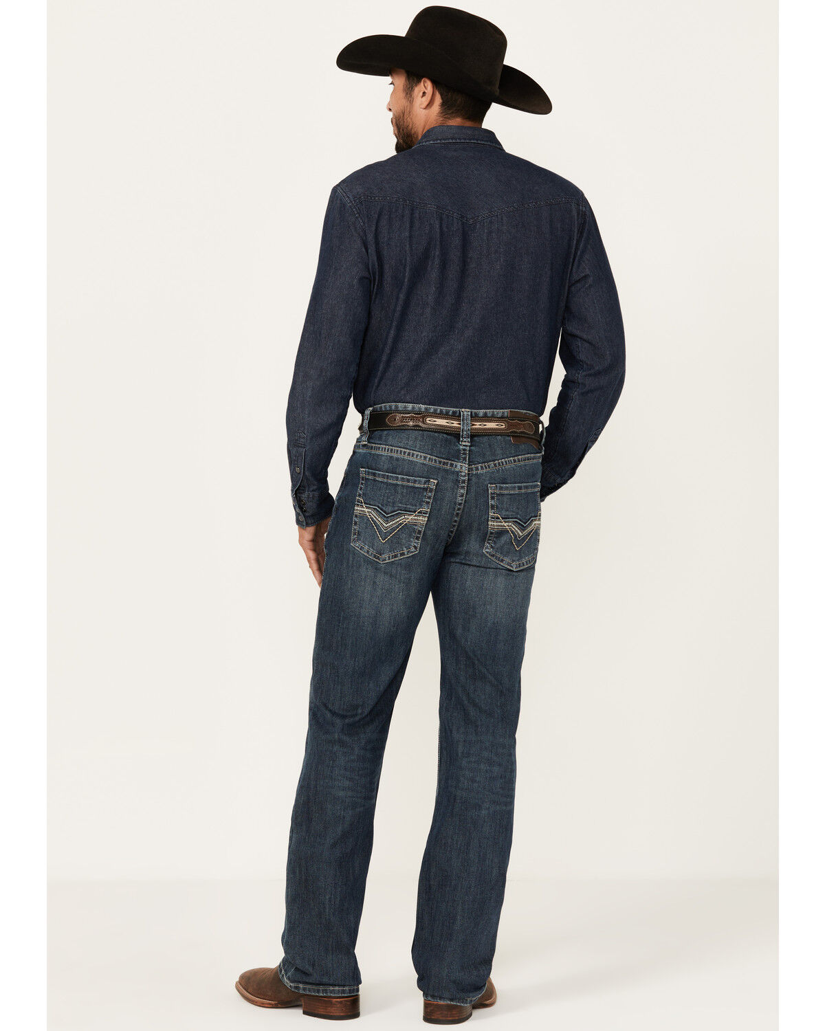 Image #3 - Rock & Roll Denim Men's Double Barrel Reflex Medium Wash Relaxed Straight Leg Stretch Denim Jeans, Medium Wash, hi-res