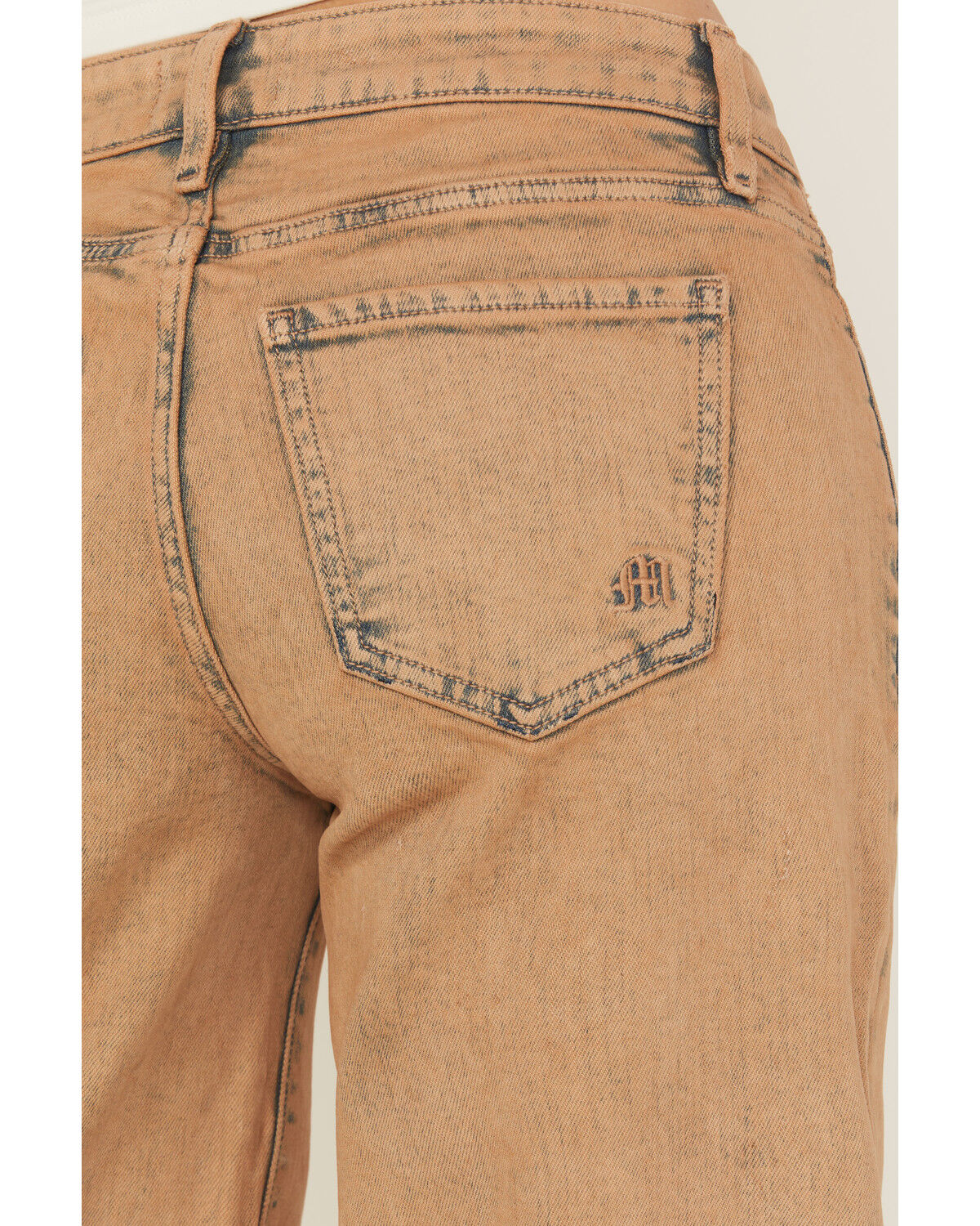 Image #4 - Miss Me Women's Mid Rise Wide Leg Stretch Denim Jeans, Brown, hi-res