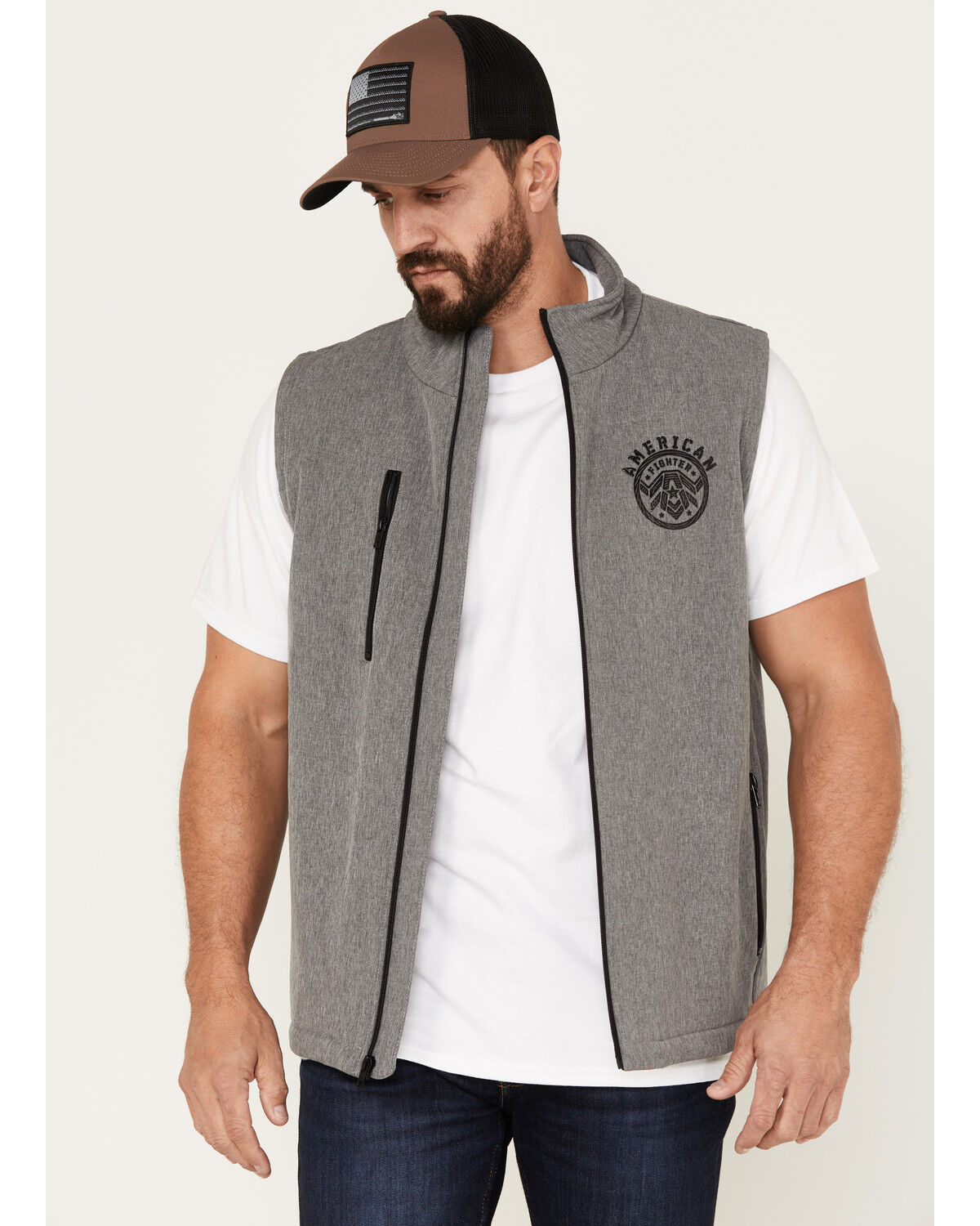 Image #1 - American Fighter Men's Kendleton Vest, Charcoal, hi-res