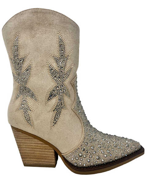 Very G Women's Lux Western Boots - Snip Toe, Cream, hi-res