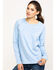 Image #5 - Ariat Women's FR Air Crew Long Sleeve Work Shirt, Blue, hi-res
