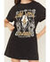Image #3 - Rock & Roll Denim Women's Wild West Short Sleeve Graphic Mini T-Shirt Dress, Black, hi-res