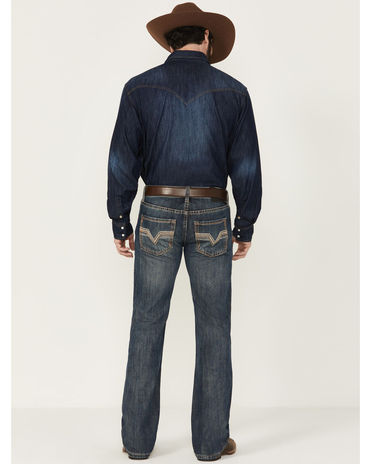Image #3 - Rock & Roll Denim Men's Boot Barn Exclusive Medium Wash Bootcut Denim Jeans, Medium Wash, hi-res