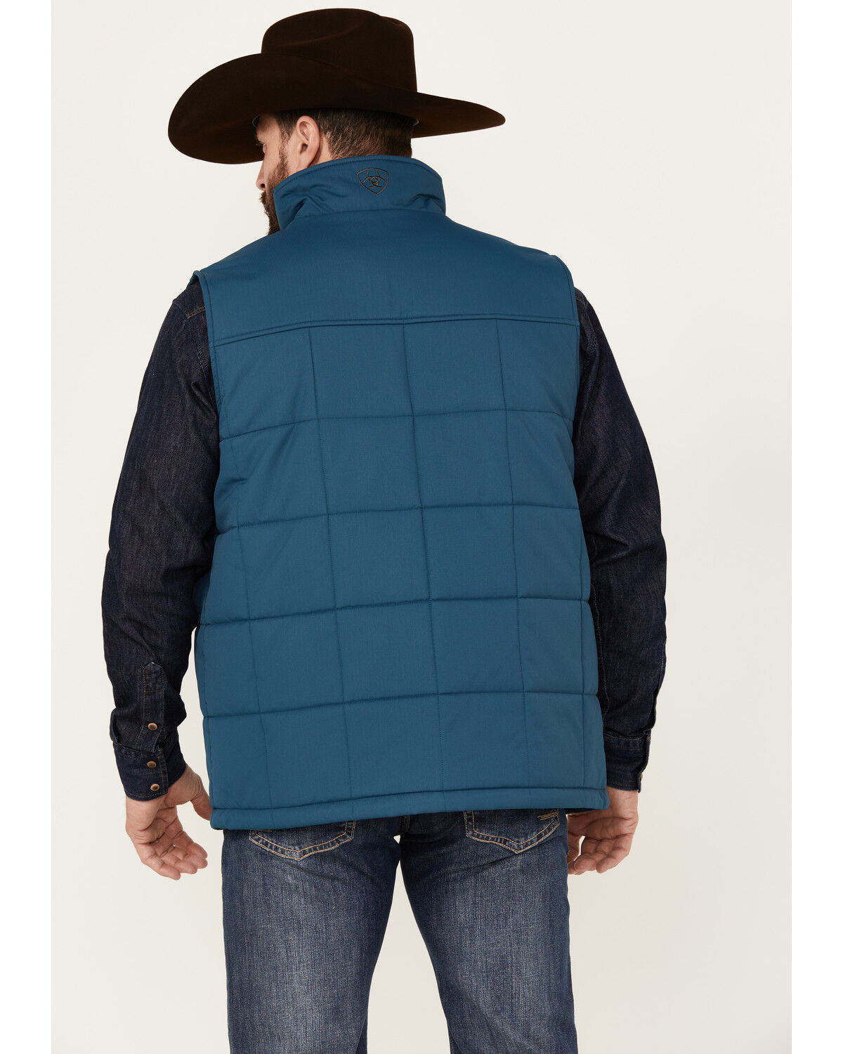 Image #4 - Ariat Men's Crius Solid Insulated Vest, Teal, hi-res