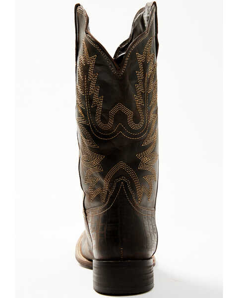 Myra Bag Poppin Western Boots - Square Toe , Dark Brown, hi-res