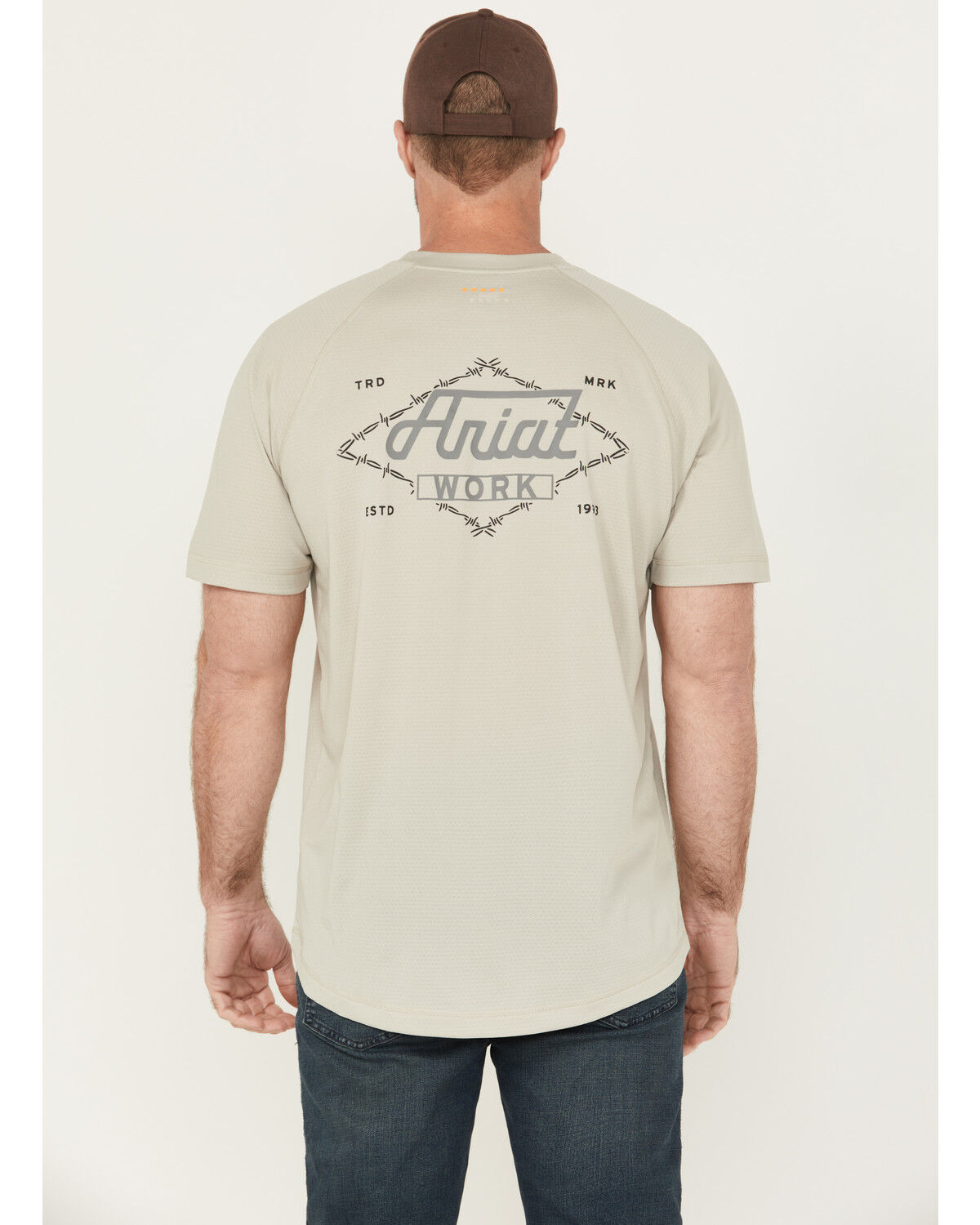 Image #1 - Ariat Men's Rebar Heat Fighter Wired Short Sleeve Pocket Work Shirt, Grey, hi-res