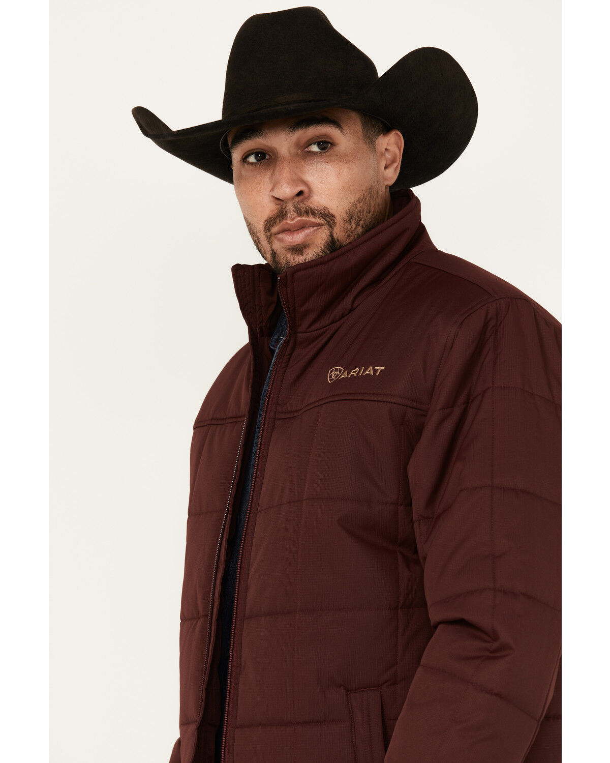 Image #2 - Ariat Men's Crius Solid Insulated Concealed Carry Jacket - Big, Burgundy, hi-res