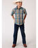 Roper Boys' Wildwood Plaid Short Sleeve Western Snap Shirt , Brown, hi-res