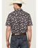 Image #4 - Cody James Men's Grand Finale Paisley Print Short Sleeve Button-Down Stretch Western Shirt - Big, Navy, hi-res