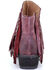 Circle G Women's Wine Studded Fringe Booties - Round Toe, Wine, hi-res