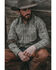 Image #1 - Blue Ranchwear Men's Ash Yarn-Dye Plaid Print Long Sleeve Snap Western Shirt , Ash, hi-res