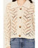 Image #3 - Cleo + Wolf Women's Cropped Boxy Cardigan, Sand, hi-res