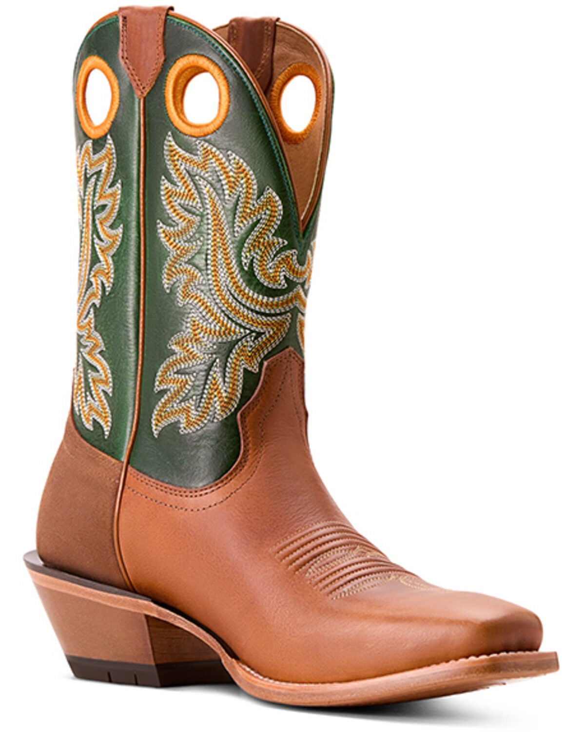 Image #1 - Ariat Men's Bronc Stomper Western Boots - Square Toe, Brown, hi-res