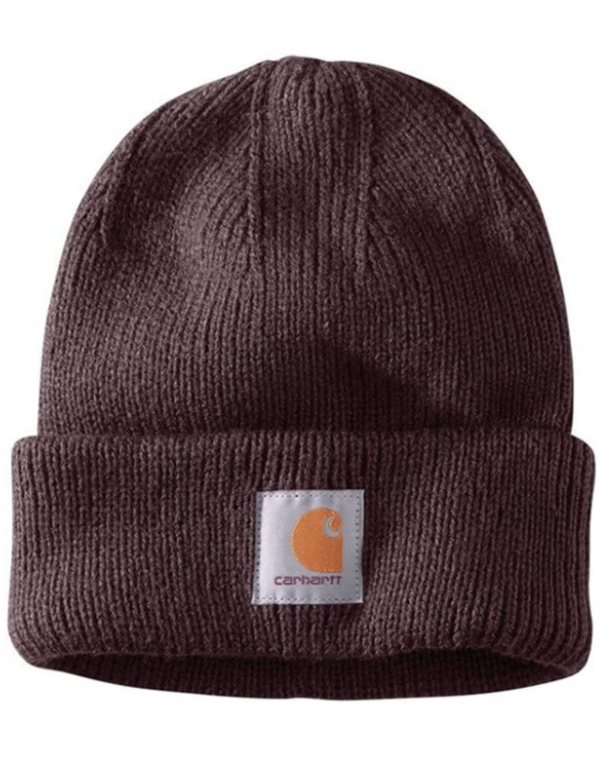 Image #1 - Carhartt Rib Knit Beanie, Purple, hi-res