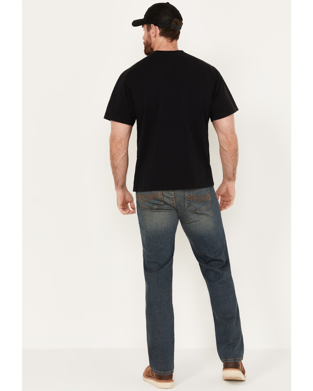 Image #3 - Hawx Men's Medium Wash Bootcut Work Jeans, Indigo, hi-res