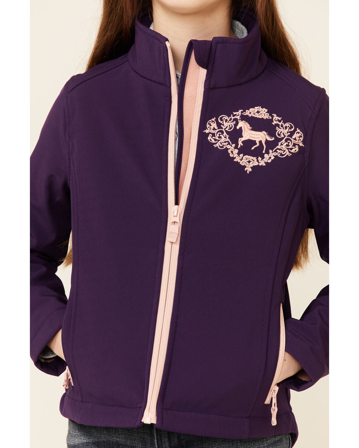 purple softshell jacket