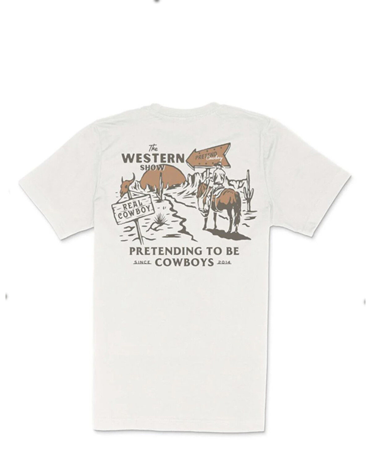 Image #1 - Sendero Provisions Men's Western Show Short Sleeve Graphic T-Shirt, White, hi-res