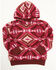 Image #1 - Shyanne Toddler Girls' Southwestern Print Fleece Hoodie, Wine, hi-res
