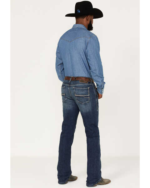Image #3 - Ariat Men's M7 Marcello Dark Wash TekStretch Slim Straight Jeans , Blue, hi-res