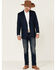 Image #2 - Cripple Creek Men's Navy Lubbock Small Plaid Button-Front Western Sportcoat , , hi-res