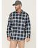 Image #1 - Hawx Men's FR Plaid Print Long Sleeve Button Down Work Shirt , Navy, hi-res
